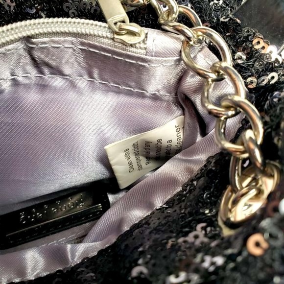 Fiona Lang London Metallic Sequin Chain Strap Evening Purse - Picture 8 of 11